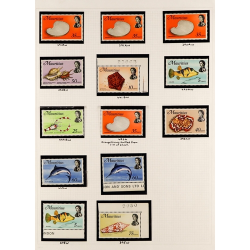 803 - MAURITIUS 1858-2004 COLLECTION in hingeless mounts on pages, includes several early imperfs, various... 