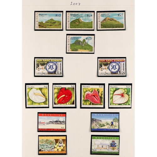 803 - MAURITIUS 1858-2004 COLLECTION in hingeless mounts on pages, includes several early imperfs, various... 