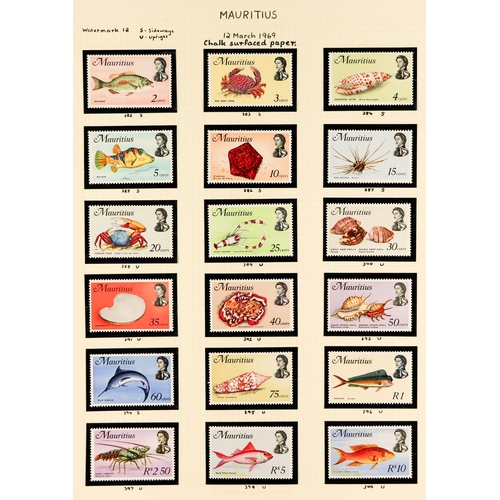 803 - MAURITIUS 1858-2004 COLLECTION in hingeless mounts on pages, includes several early imperfs, various... 