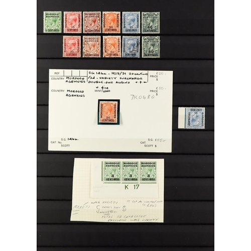 820 - MOROCCO AGENCIES SPANISH CURRENCY 1907 - 1956 ADVANCED COLLECTION incl. 1907-12 12p on 10s 