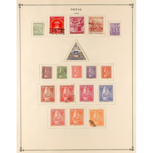 825 - NEPAL 1886 - 1975 COLLECTION of mint & used stamps to 1968, then never hinged mint to 1975, with 19t... 