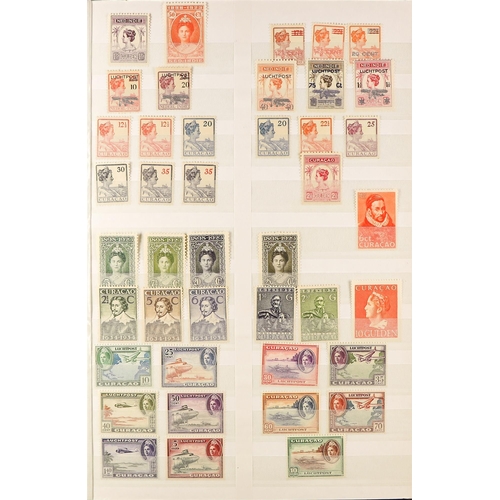 832 - NETHERLAND COLONIES 1910's - 1940's NEVER HINGED MINT COLLECTION of Indies, Curacoa, Suriname (80+ s... 