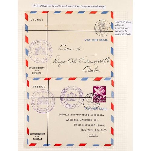 834 - NETHERLAND COLONIES CURACAO 1940's - 2000's COVERS COLLECTION written up in two albums, various canc... 