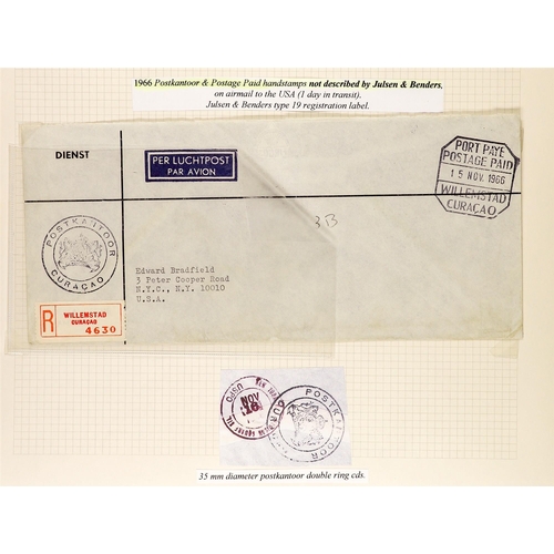 834 - NETHERLAND COLONIES CURACAO 1940's - 2000's COVERS COLLECTION written up in two albums, various canc... 