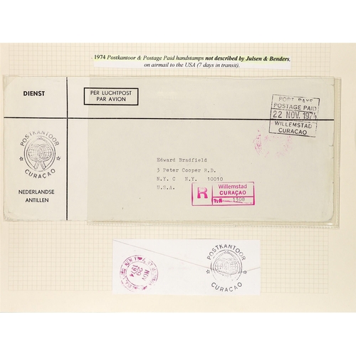 834 - NETHERLAND COLONIES CURACAO 1940's - 2000's COVERS COLLECTION written up in two albums, various canc... 