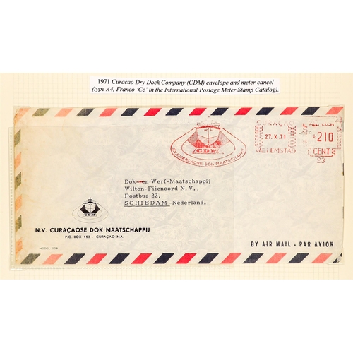 834 - NETHERLAND COLONIES CURACAO 1940's - 2000's COVERS COLLECTION written up in two albums, various canc... 