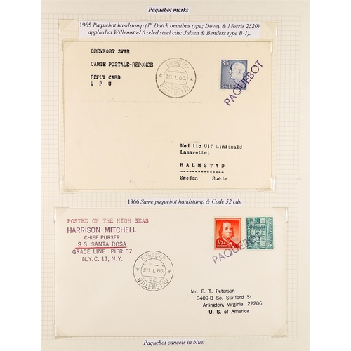 834 - NETHERLAND COLONIES CURACAO 1940's - 2000's COVERS COLLECTION written up in two albums, various canc... 