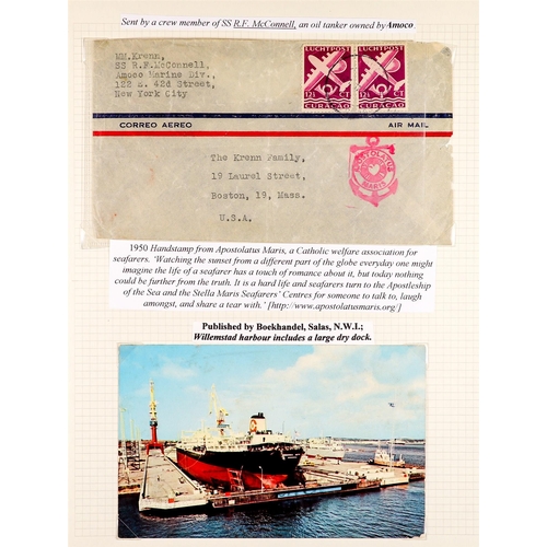 834 - NETHERLAND COLONIES CURACAO 1940's - 2000's COVERS COLLECTION written up in two albums, various canc... 