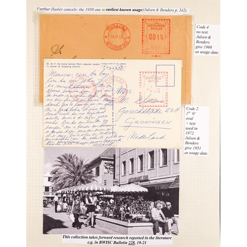 834 - NETHERLAND COLONIES CURACAO 1940's - 2000's COVERS COLLECTION written up in two albums, various canc... 