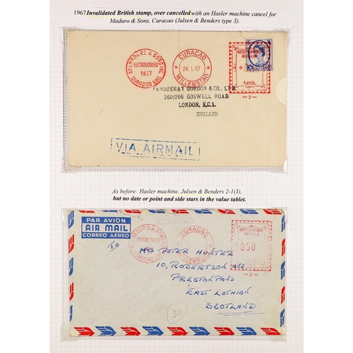 834 - NETHERLAND COLONIES CURACAO 1940's - 2000's COVERS COLLECTION written up in two albums, various canc... 