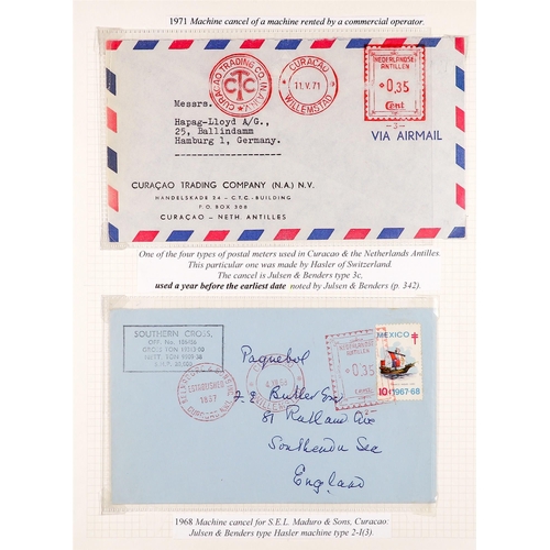 834 - NETHERLAND COLONIES CURACAO 1940's - 2000's COVERS COLLECTION written up in two albums, various canc... 