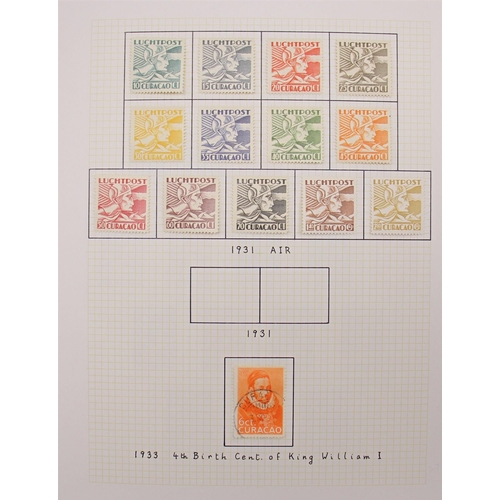 836 - NETHERLAND COLONIES NETHERLANDS ANTILLES 1931 - 1973 COLLECTION of mint and used stamps on album pag... 