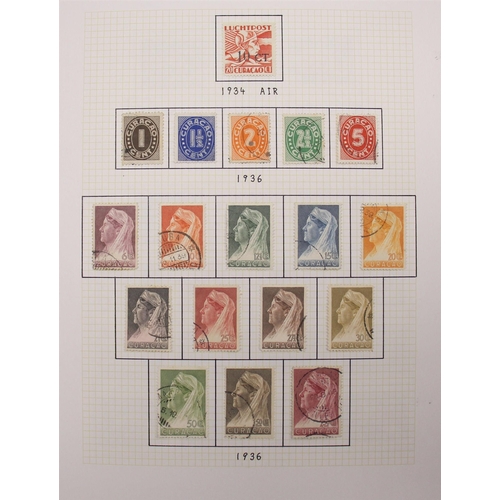 836 - NETHERLAND COLONIES NETHERLANDS ANTILLES 1931 - 1973 COLLECTION of mint and used stamps on album pag... 