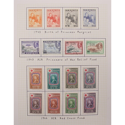 836 - NETHERLAND COLONIES NETHERLANDS ANTILLES 1931 - 1973 COLLECTION of mint and used stamps on album pag... 