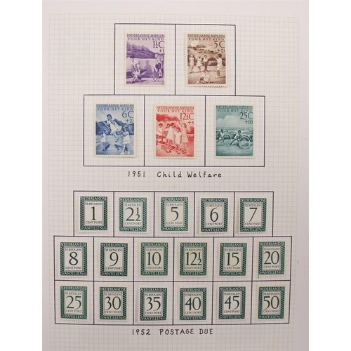 836 - NETHERLAND COLONIES NETHERLANDS ANTILLES 1931 - 1973 COLLECTION of mint and used stamps on album pag... 