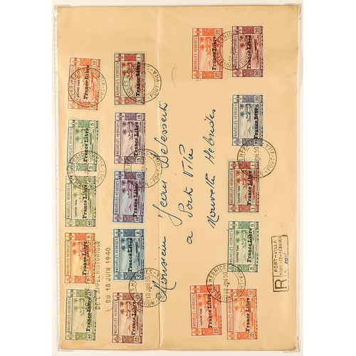 837 - NEW HEBRIDES POSTAL HISTORY / COVERS INCREDIBLE COLLECTION IN 9 ALBUMS. A very well-researched colle... 