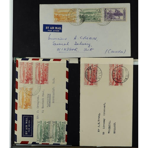 847 - NEW HEBRIDES ENGLISH COVERS COLLECTION in an album spanning 1953 - 1969. Interesting (approx 90 item... 