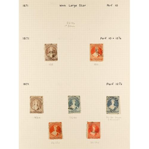 849 - NEW ZEALAND 1855 - 1873 CHALON CLASSICS OUTSTANDING COLLECTION. A collection of used Chalon imperf a... 