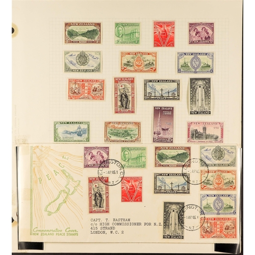 857 - NEW ZEALAND 1878 - 1946 COLLECTION WITH BETTER. A collection of mint & used stamps on 8 album pages ... 