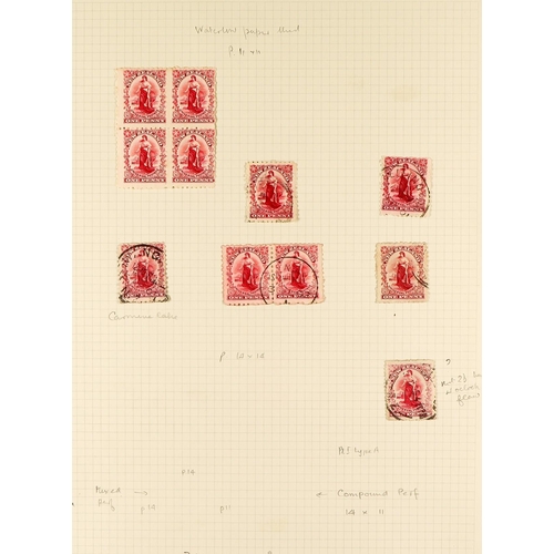 868 - NEW ZEALAND 1901 - 1927 BALANCE OF A SPECIALISED COLLECTION. Chiefly used stamps on album pages, of ... 