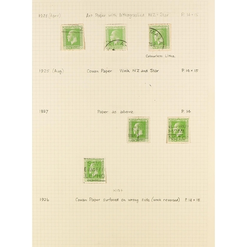 868 - NEW ZEALAND 1901 - 1927 BALANCE OF A SPECIALISED COLLECTION. Chiefly used stamps on album pages, of ... 