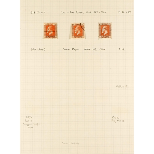 868 - NEW ZEALAND 1901 - 1927 BALANCE OF A SPECIALISED COLLECTION. Chiefly used stamps on album pages, of ... 