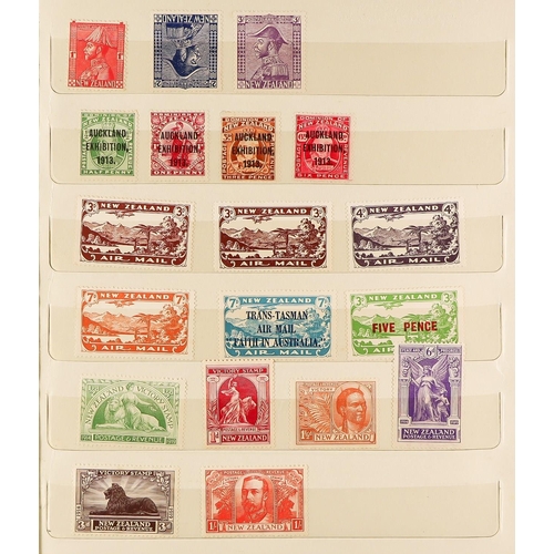 878 - NEW ZEALAND 1913-1967 NEVER HINGED MINT COLLECTION in a small stockbook, includes 1913 Auckland Exhi... 