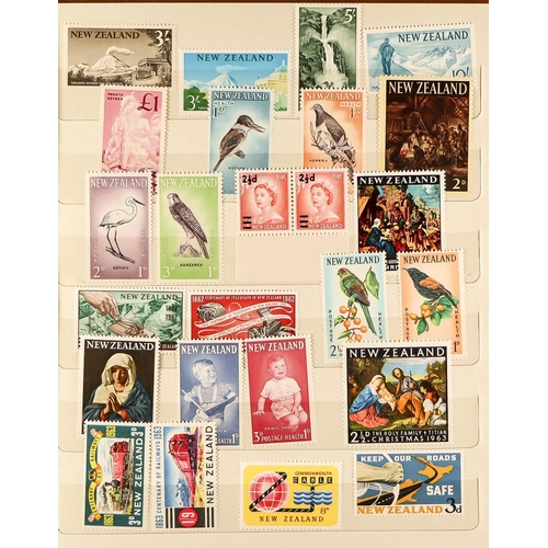 878 - NEW ZEALAND 1913-1967 NEVER HINGED MINT COLLECTION in a small stockbook, includes 1913 Auckland Exhi... 