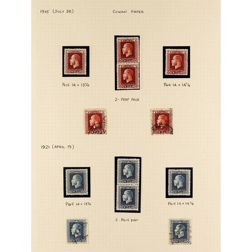 879 - NEW ZEALAND 1915 - 1922 RECESS-PRINTED DEFINITIVES SPECIALISED COLLECTION of chiefly very fine mint ... 