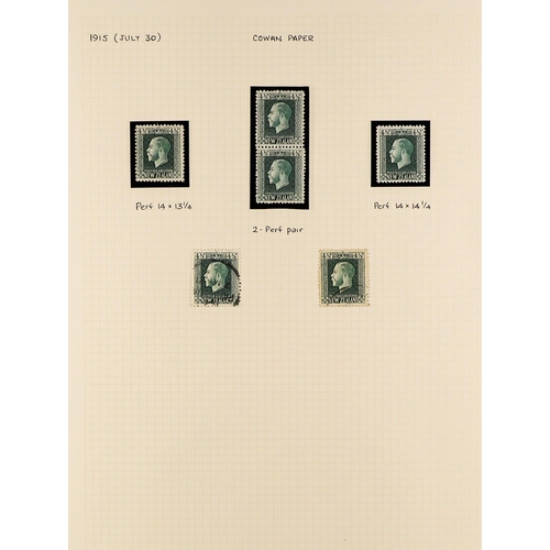 879 - NEW ZEALAND 1915 - 1922 RECESS-PRINTED DEFINITIVES SPECIALISED COLLECTION of chiefly very fine mint ... 