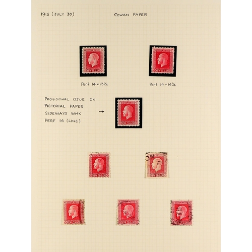 879 - NEW ZEALAND 1915 - 1922 RECESS-PRINTED DEFINITIVES SPECIALISED COLLECTION of chiefly very fine mint ... 