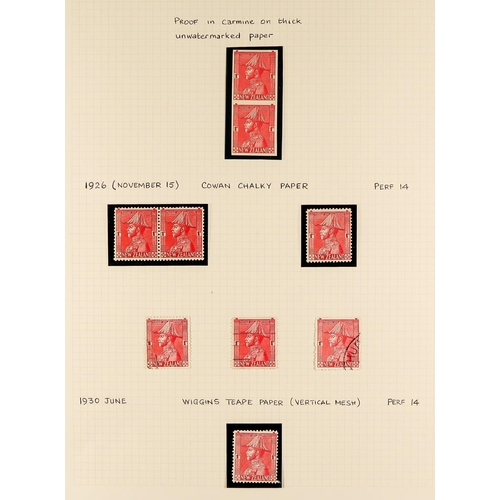 881 - NEW ZEALAND 1926 1D FIELD MARSHAL SPECIALISED COLLECTION of chiefly very fine mint & used stamps exp... 