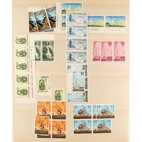 888 - NEW ZEALAND INTERESTING ESTATE ACCUMULATION Mostly 20th Century mint (many never hinged) & used stam... 