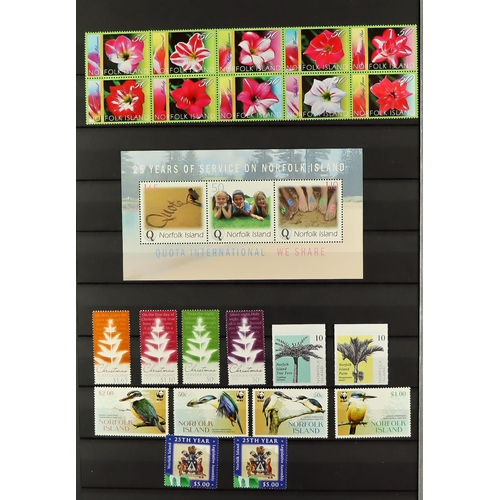 893 - NORFOLK IS. 1947 - 2018 NEVER HINGED MINT COLLECTION in two stockbooks, looks virtually complete. (Q... 