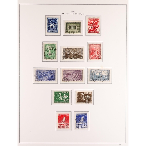 900 - NORWAY 1922 - 1944 USED COLLECTION on pages, chiefly complete sets, stc £2000+ (200+ stamps)
Lot 900... 