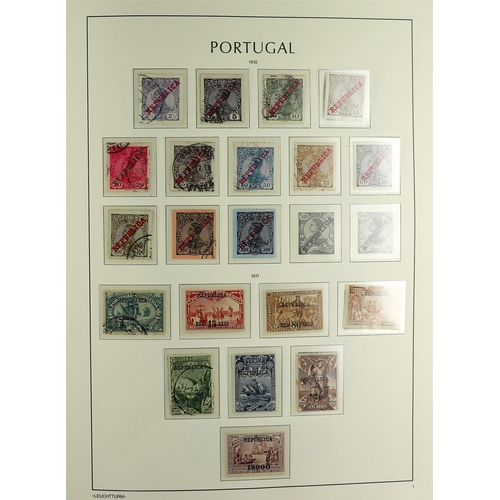 932 - PORTUGAL 1910-58 COLLECTION in a hingeless album, mint & used, incl. 1911 opts on Vasco set mint/use... 