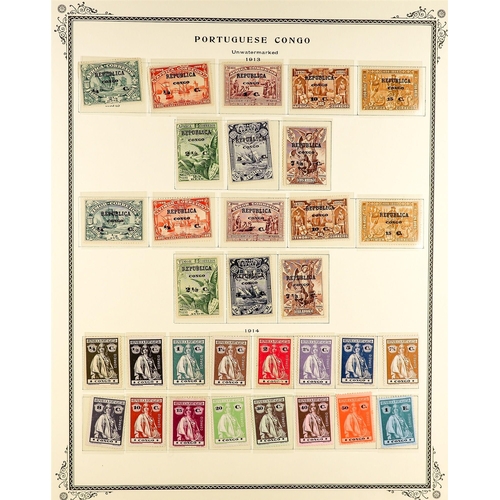 935 - PORTUGUESE COLONIES CONGO 1894 - 1915 MINT COLLECTION on Scott album pages, appears basically comple... 