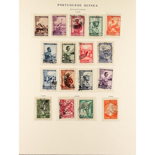 937 - PORTUGUESE COLONIES PORTUGUESE GUINEA 1881 - 1973 USED COLLECTION on Scott album pages, note early C... 