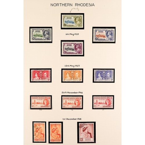 948 - RHODESIA THE RHODESIAS & NYASALAND COMPREHENSIVE COLLECTION in three volumes, includes SOUTHERN RHOD... 