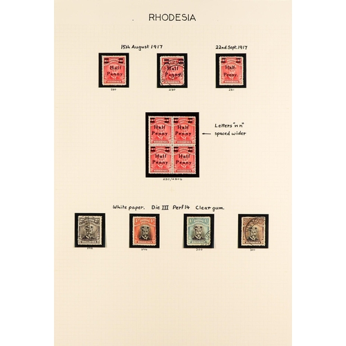 948 - RHODESIA THE RHODESIAS & NYASALAND COMPREHENSIVE COLLECTION in three volumes, includes SOUTHERN RHOD... 