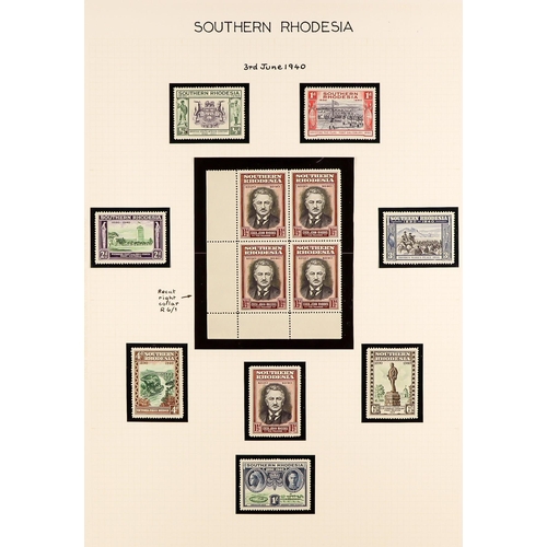 948 - RHODESIA THE RHODESIAS & NYASALAND COMPREHENSIVE COLLECTION in three volumes, includes SOUTHERN RHOD... 