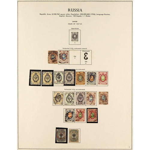 952 - RUSSIA 1858-1968 IMPRESSIVE COMPREHENSIVE COLLECTION in an album, mint & use, mostly ALL DIFFERENT, ... 