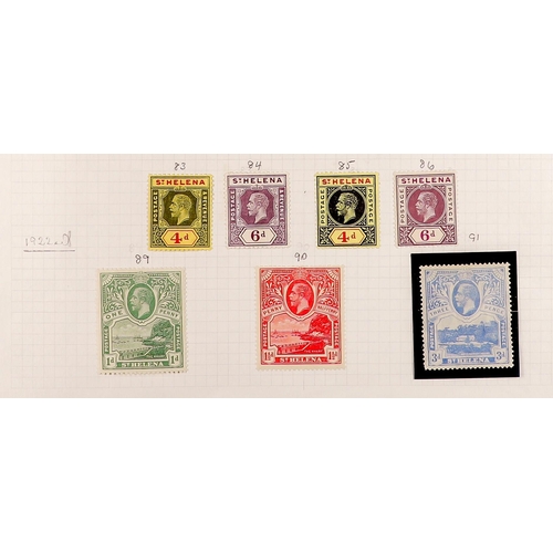 964 - ST HELENA 1912 - 1937 MINT COLLECTION on 2 album pages, note 1912 set, 1913 set, 1922 set, 1922-37 '... 