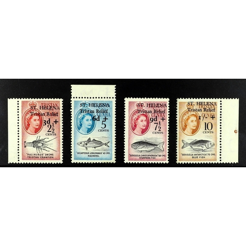 965 - ST HELENA 1961 Tristan Relief Fund complete set, SG 172/175, never hinged mint, several with sheet m... 