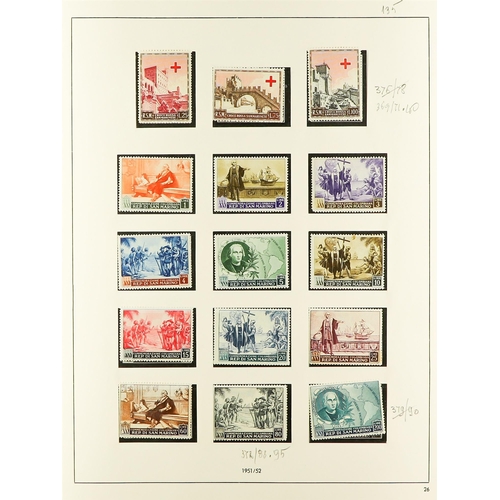 976 - SAN MARINO 1945 - 1964 NEVER HINGED MINT COLLECTION near - complete in hingeless album (approx 550 s... 