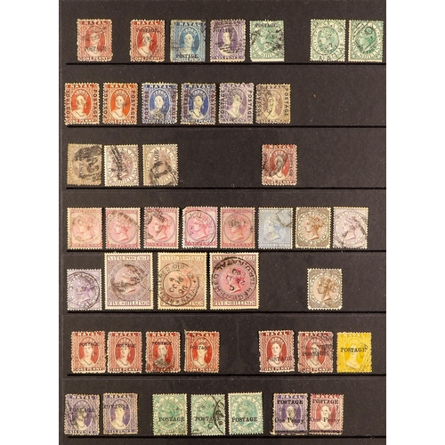 999 - SOUTH AFRICA -COLS & REPS NATAL 1857 TO 1908 COLLECTION of used stamps, incl. 1857-61 3d embossed, 1... 