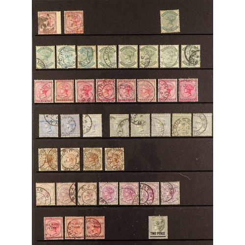 999 - SOUTH AFRICA -COLS & REPS NATAL 1857 TO 1908 COLLECTION of used stamps, incl. 1857-61 3d embossed, 1... 