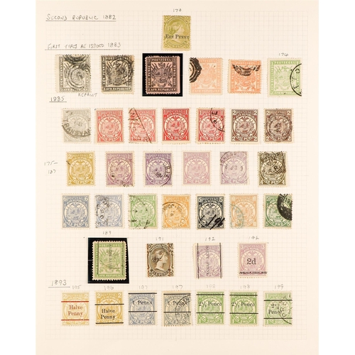 1003 - SOUTH AFRICA -COLS & REPS TRANSVAAL 1877 - 1905 COLLECTION of mint & used stamps on well-filled albu... 