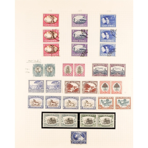 1007 - SOUTH AFRICA 1910 - 1949 COLLECTION of mint & used stamps on 5 album pages, note 1913-24 £1 green an... 