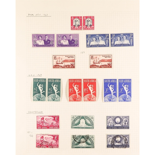 1007 - SOUTH AFRICA 1910 - 1949 COLLECTION of mint & used stamps on 5 album pages, note 1913-24 £1 green an... 